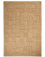 Teppich Jute beige 160 x 230 cm geometrisches Muster Kurzflor ESENTEPE