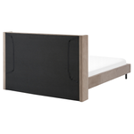 Bett mit Lattenrost Samtstoff VILLETTE 160 x 200 cm Taupe