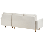 3-Sitzer Ecksofa hellbeige linksseitig mit Schlaffunktion Stauraum SIRO