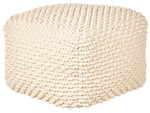 Pouf Baumwolle hellbeige 50 x 50 x 35 cm KINGRI