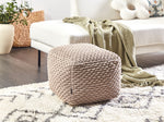 Pouf Baumwolle taupe 50 x 50 x 35 cm KINGRI