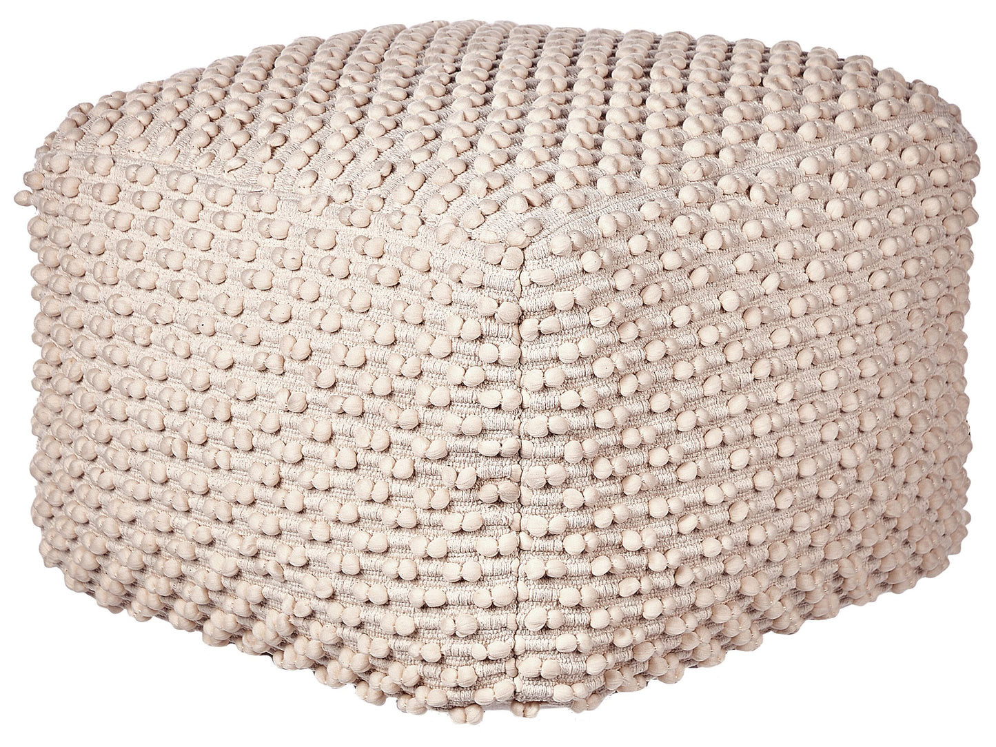 Pouf Baumwolle taupe 50 x 50 x 35 cm KINGRI