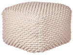 Pouf Baumwolle taupe 50 x 50 x 35 cm KINGRI