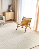 Teppich Wolle beige 300 x 400 cm abstraktes Muster Kurzflor DAGARI