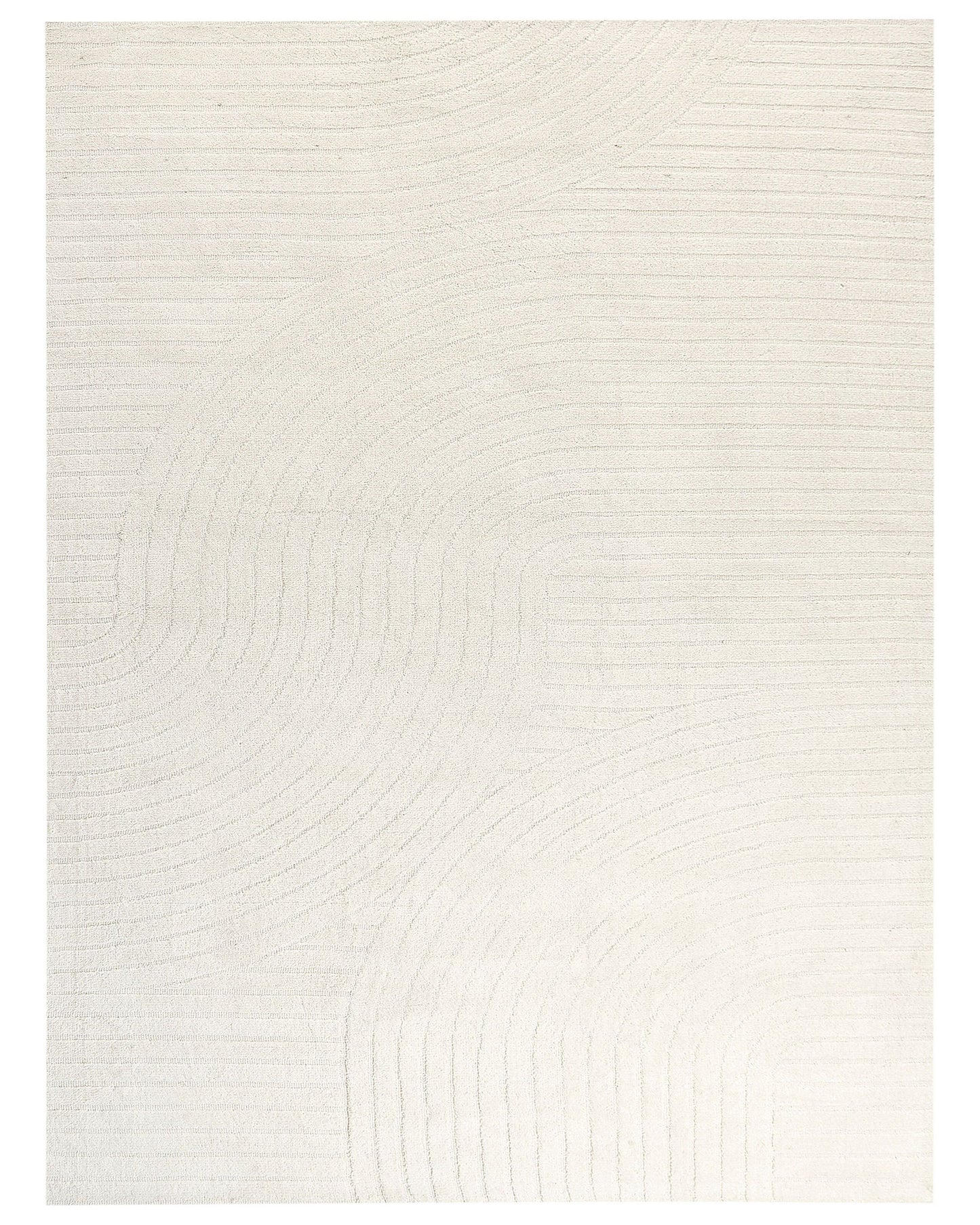 Teppich Wolle beige 300 x 400 cm abstraktes Muster Kurzflor DAGARI