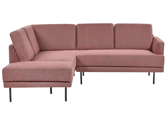 4-Sitzer Ecksofa rosa rechtsseitig BREDA