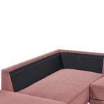 4-Sitzer Ecksofa rosa rechtsseitig BREDA
