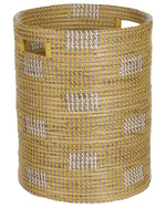 Korb Seegras natürlich / gelb / weiss ⌀ 40 cm MONGCAI