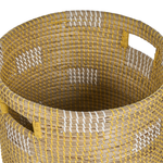 Korb Seegras natürlich / gelb / weiss ⌀ 40 cm MONGCAI