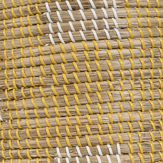 Korb Seegras natürlich / gelb / weiss ⌀ 40 cm MONGCAI