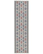 Teppich mehrfarbig 80 x 300 cm orientalisches Muster Kurzflor HACILAR