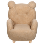Kindersessel Teddy-Optik hellbraun Tierform Bär MELBU