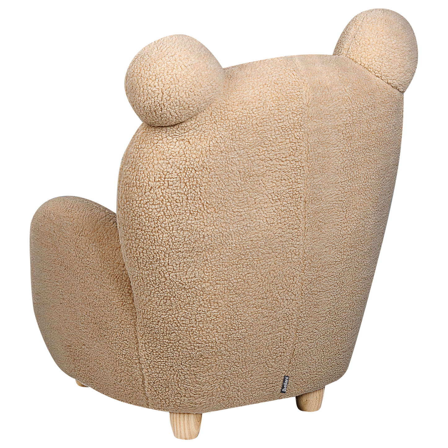 Kindersessel Teddy-Optik hellbraun Tierform Bär MELBU