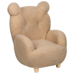 Kindersessel Teddy-Optik hellbraun Tierform Bär MELBU