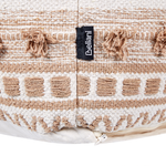 Pouf Baumwolle beige 50 x 50 x 35 cm KARAW