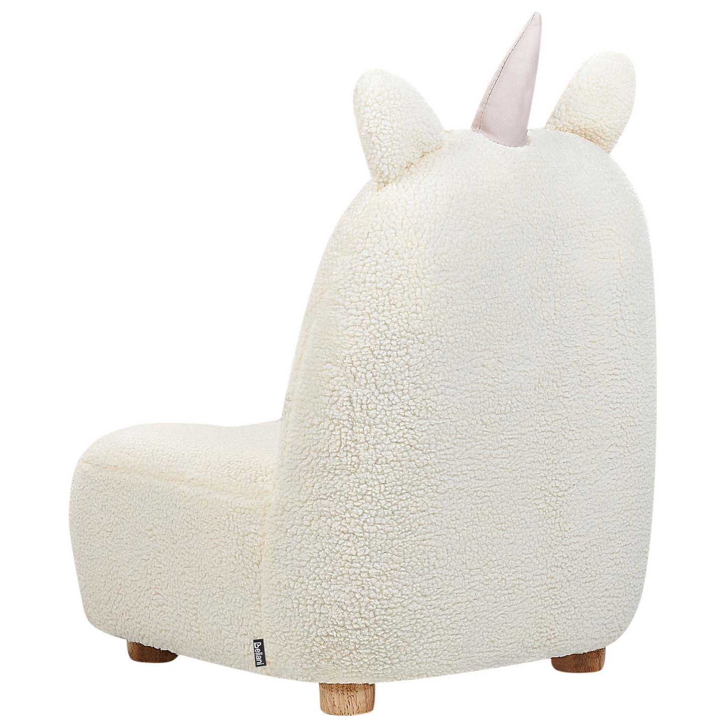 Kindersessel Teddy-Optik cremeweiss Tierform Einhorn LULEA