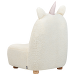 Kindersessel Teddy-Optik cremeweiss Tierform Einhorn LULEA