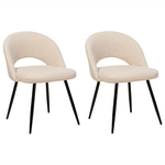 Esszimmerstuhl 2er Set ONAGA Bouclé Beige