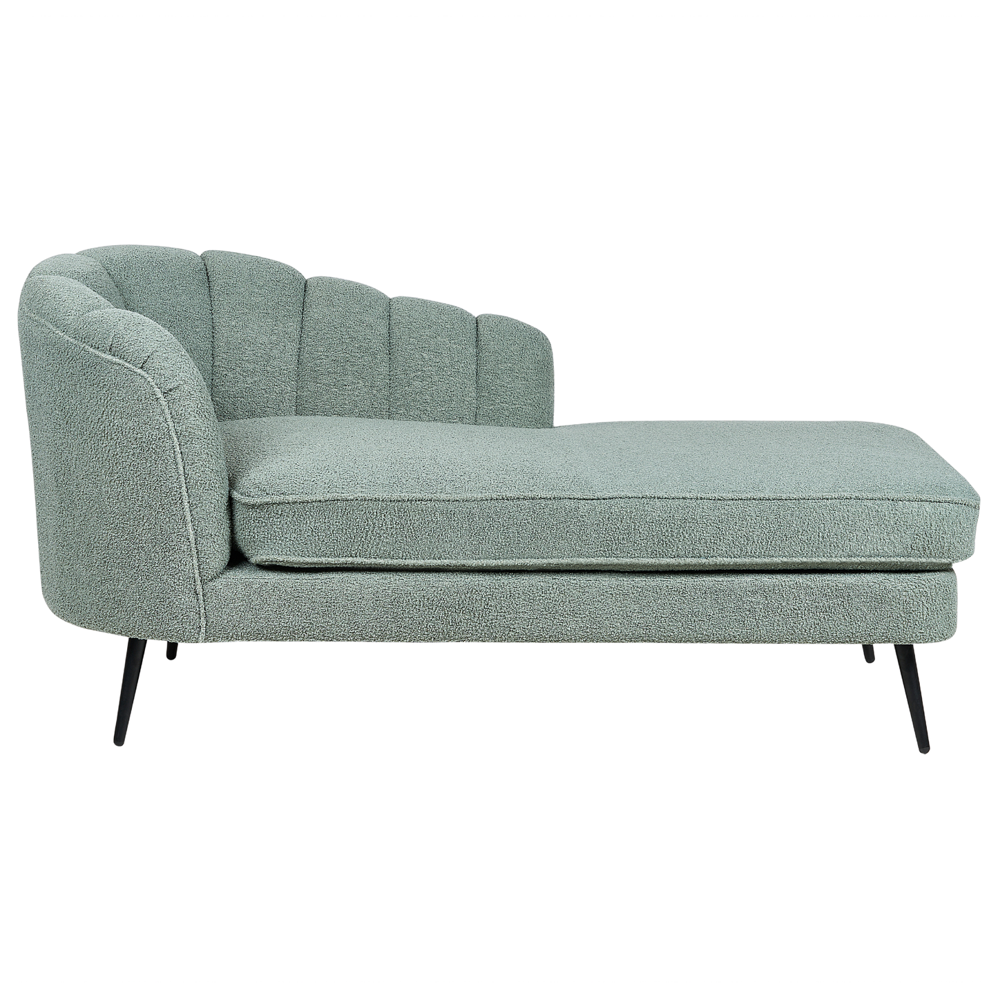 Chaiselongue Bouclé grün linksseitig ALLIER