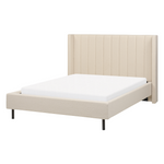 Bett mit Lattenrost Bouclé VILLETTE 140 x 200 cm Beige