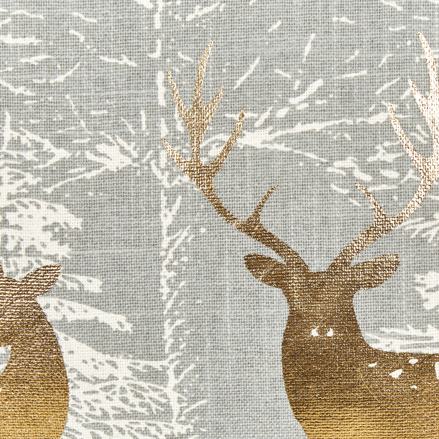 Dekokissen 2er Set AECHMEA Baumwolle 45 x 45 cm Grau Weihnachtsmotiv