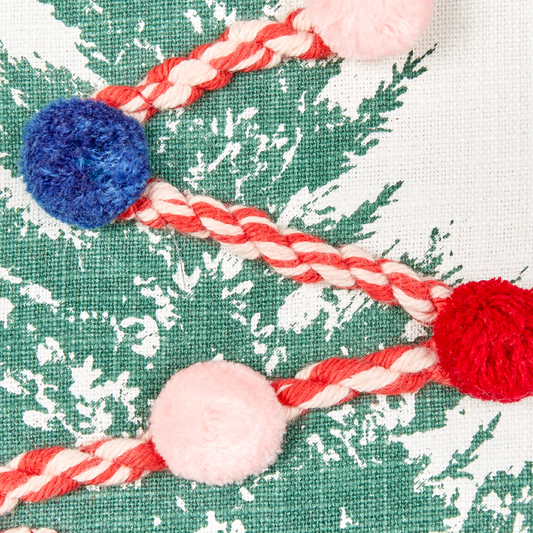 Dekokissen 2er Set EPISCIA Baumwolle 45 x 45 cm Weiss Weihnachtsmotiv