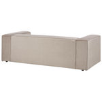 2-Sitzer Ecksofa Samtstoff taupe rechtsseitig VERNON