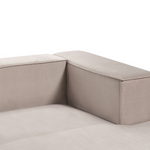2-Sitzer Ecksofa Samtstoff taupe rechtsseitig VERNON