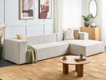 3-Sitzer Ecksofa hellbeige linksseitig VERNON