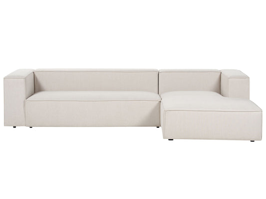 3-Sitzer Ecksofa hellbeige linksseitig VERNON