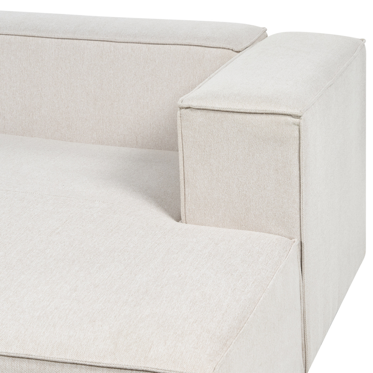 3-Sitzer Ecksofa hellbeige linksseitig VERNON