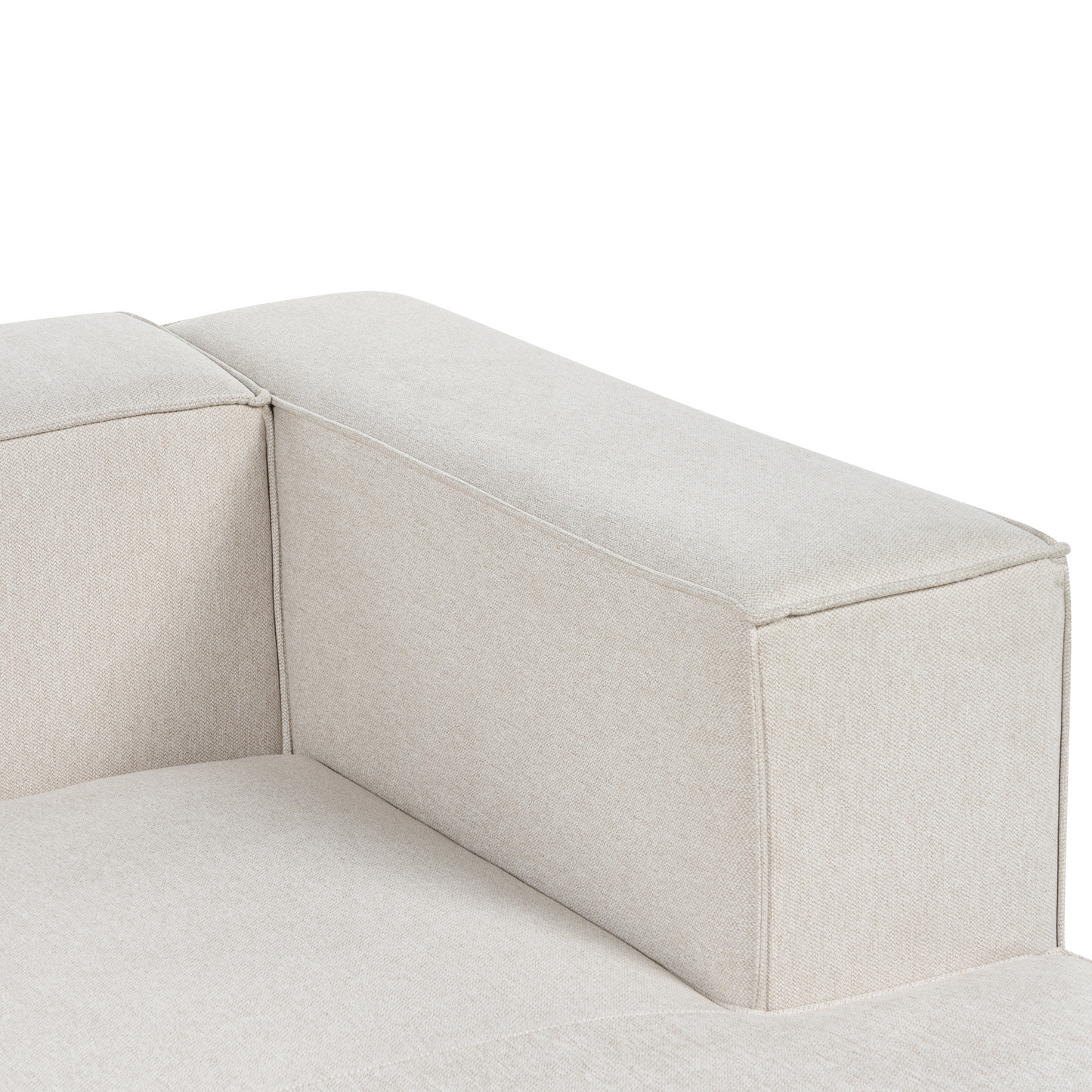 3-Sitzer Ecksofa hellbeige linksseitig VERNON