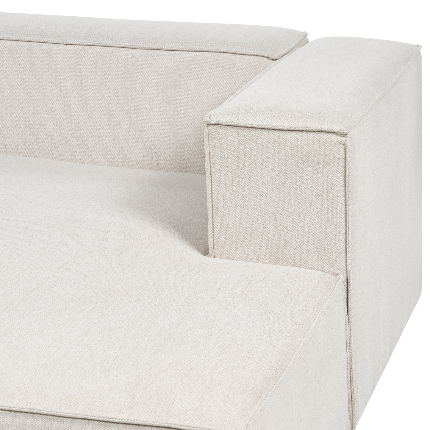 3-Sitzer Ecksofa hellbeige rechtsseitig VERNON