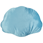 Dekokissen 2er Set CONSOLIDA Samtstoff 47 x 35 cm Hellblau Ohne Muster