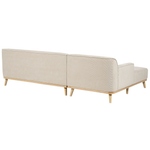 3-Sitzer Ecksofa Cord hellbeige rechtsseitig SIMOS