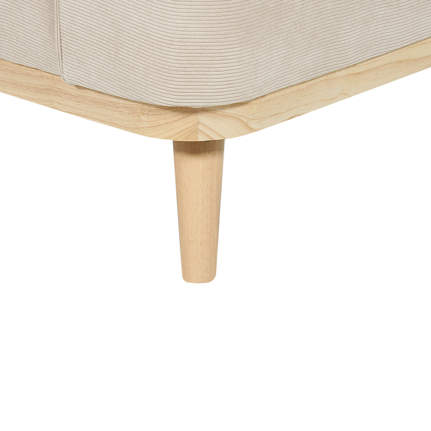 3-Sitzer Ecksofa Cord hellbeige rechtsseitig SIMOS