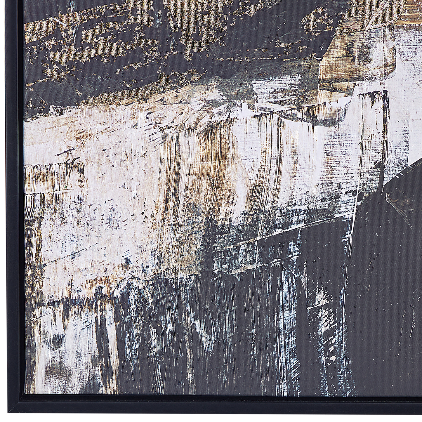 Canvas STATTE Abstraktes Muster 63 x 93 cm Schwarz