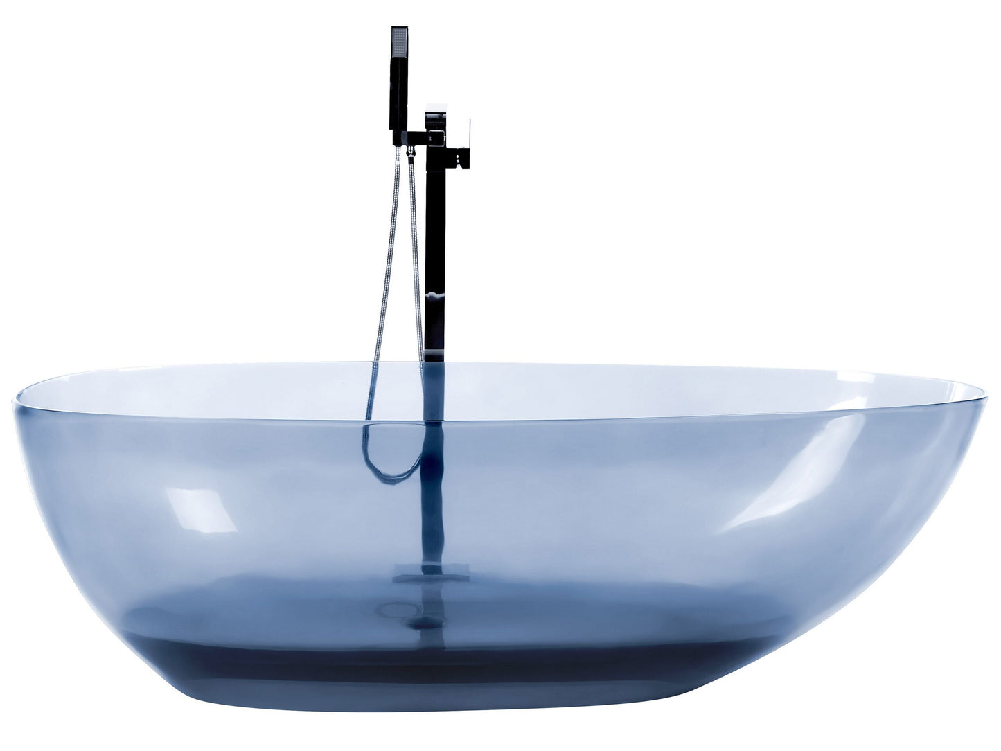 Badewanne freistehend hellblau oval 169 x 78 cm BLANCARENA