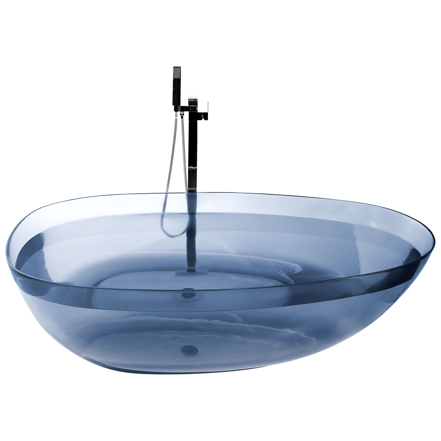 Badewanne freistehend hellblau oval 169 x 78 cm BLANCARENA