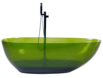 Badewanne freistehend grün oval 169 x 78 cm BLANCARENA