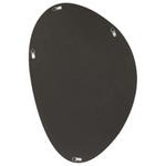 Wandspiegel AUDES 60 cm 90 cm Samtstoff Cremeweiss