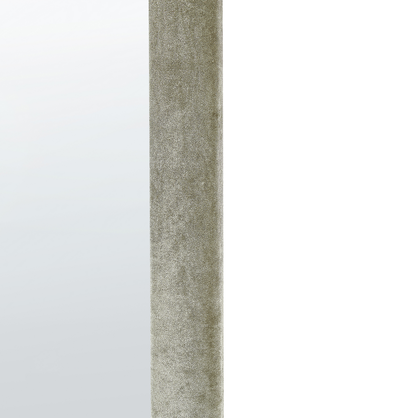 Wandspiegel HURIEL 60 cm 90 cm Samtstoff Olivgrün