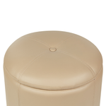 Pouf mit Stauraum Kunstleder beige ⌀ 38 cm MARYLAND