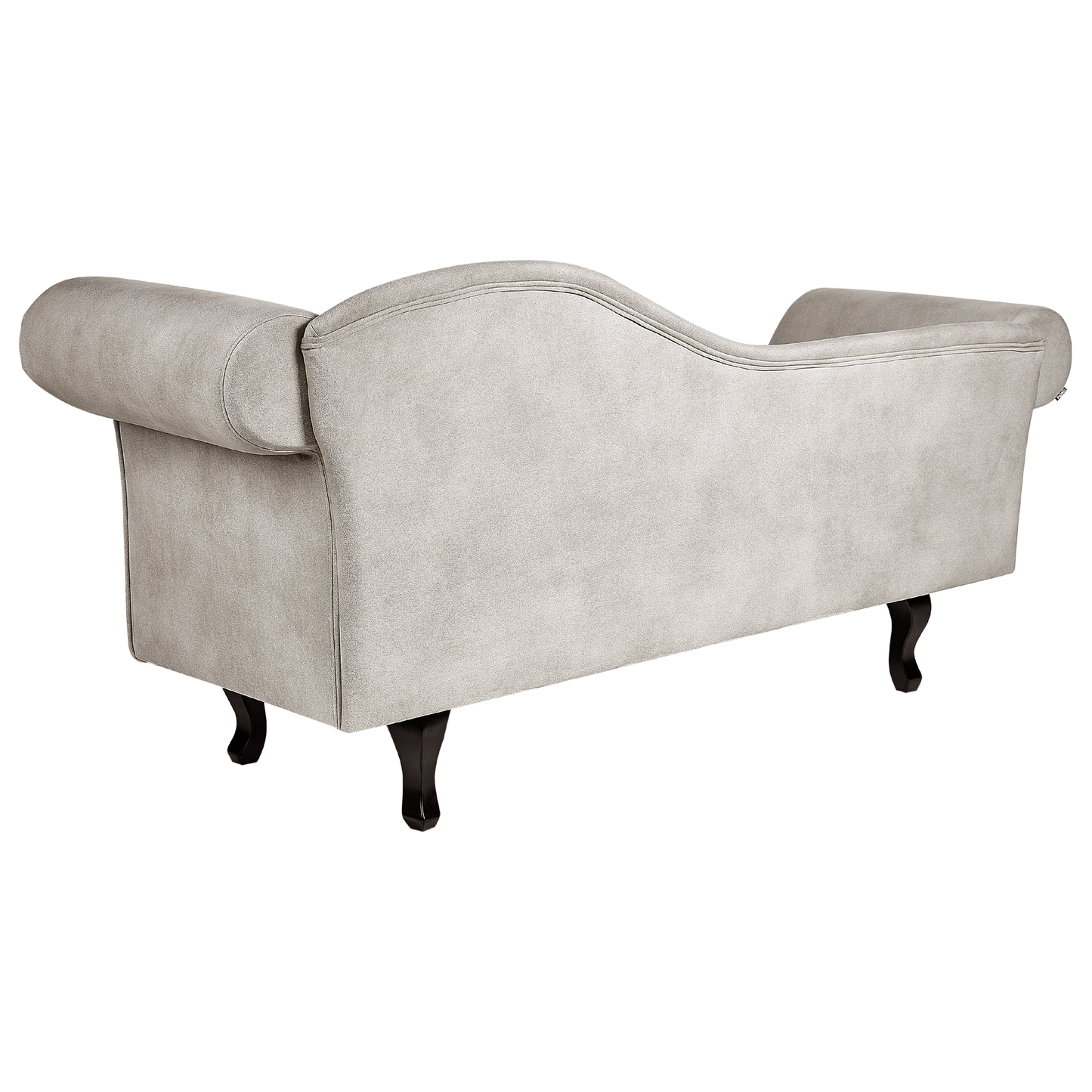 Chaiselongue Samtstoff taupe rechtsseitig LATTES II