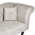 Chaiselongue Samtstoff taupe rechtsseitig LATTES II