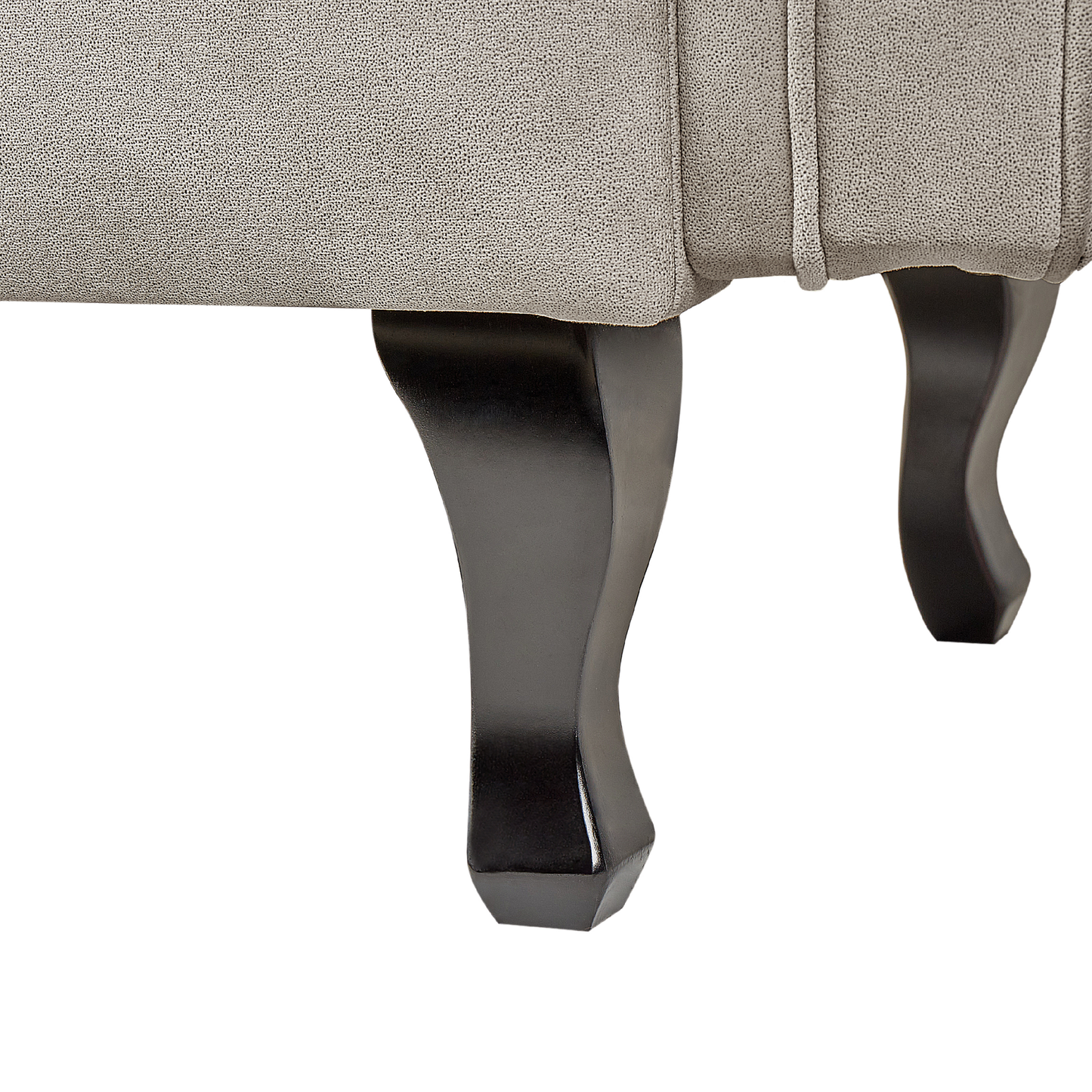 Chaiselongue Samtstoff taupe rechtsseitig LATTES II