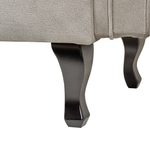 Chaiselongue Samtstoff taupe rechtsseitig LATTES II