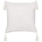 Dekokissen MELOBESIA Baumwolle 45 x 45 cm Beige Pflanzenmuster