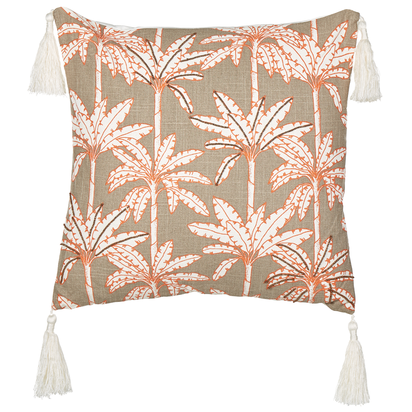 Dekokissen 2er Set MELOBESIA Baumwolle 45 x 45 cm Bunt Pflanzenmuster