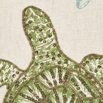 Dekokissen 2er Set ALGAE Leinen 45 x 45 cm Beige Tiermuster